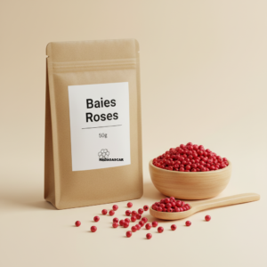 Sachet Baies Roses Madagascar 50g pur gastronomie decoratif