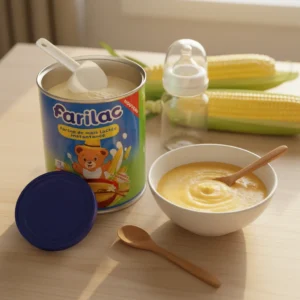 Farilac 400g boîte ouverte bouillie maïs cuisine bébé