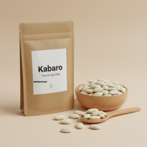 Sachet Kabaro Pois du Cap 500g Madagascar Phaseolus lunatus graines blanches