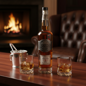 Rhum Dzama 5 ans ambiance bar premium club cuir cigare