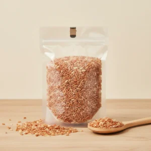 Vary Mena riz rouge Madagascar 1kg sachet plastique grains courts