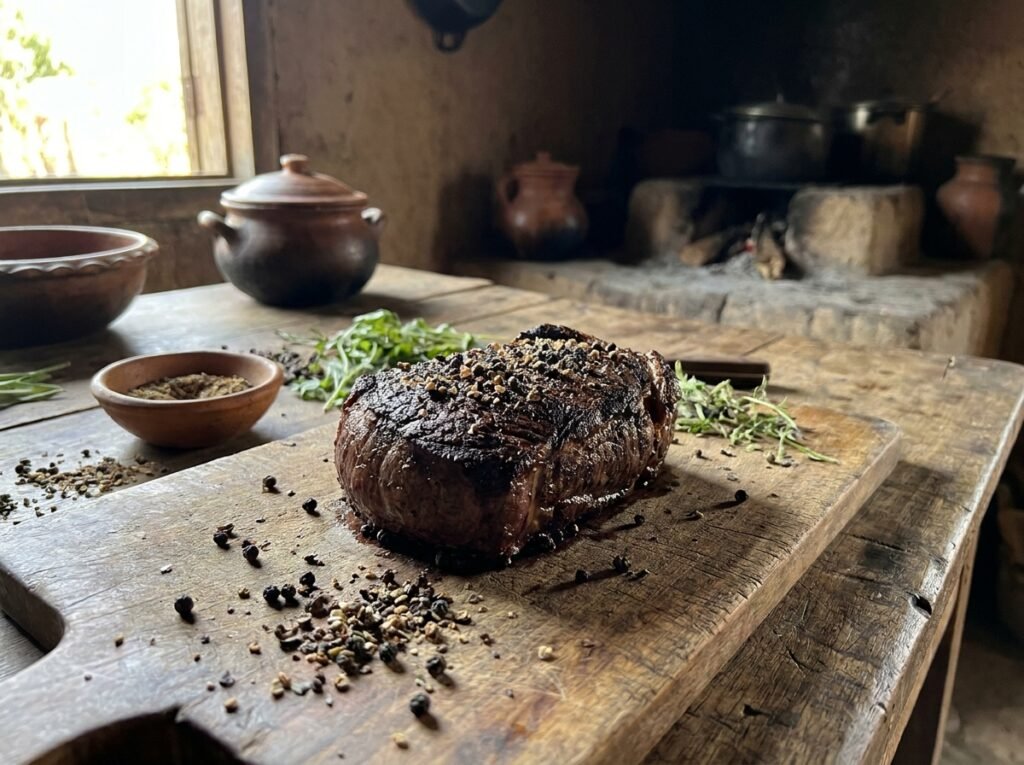 Viande poivrée au voatsiperifery, poivre sauvage de Madagascar