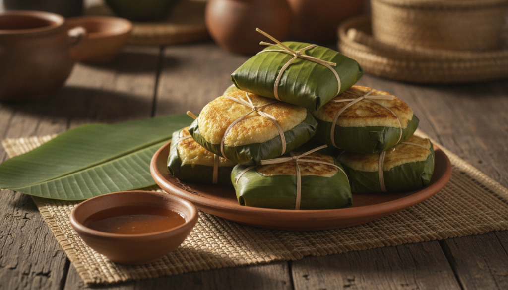 Mofo ravina, beignet malgache cuit dans une feuille