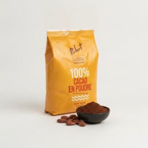 Sachet de poudre de cacao 100% Chocolaterie Robert 225g, sans sucre ajouté, Madagascar